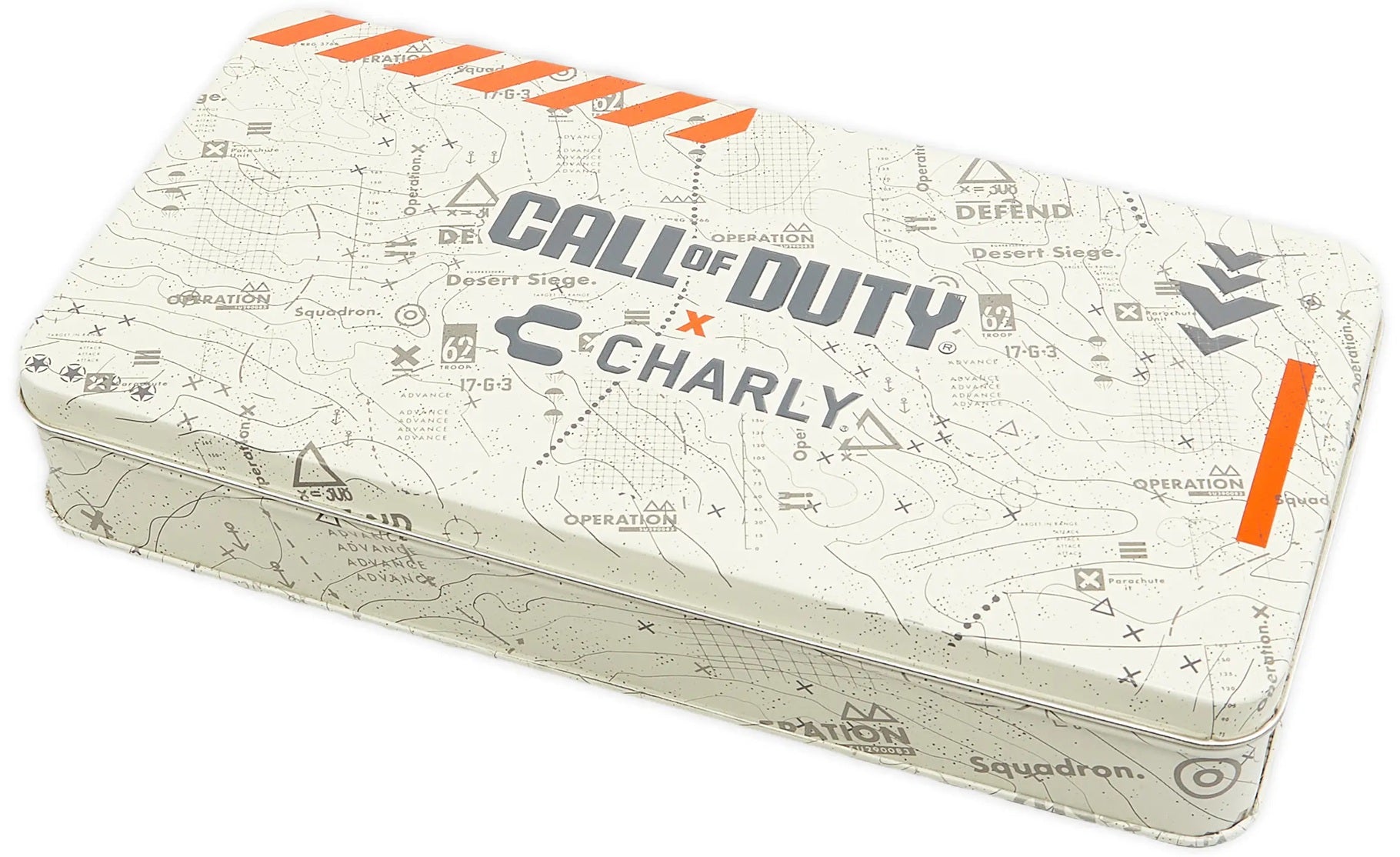 Limited edition 2023-24 Atlas x Call of Duty football shirt in presentation box with promotional insert, featuring Charly branding and game reward details.