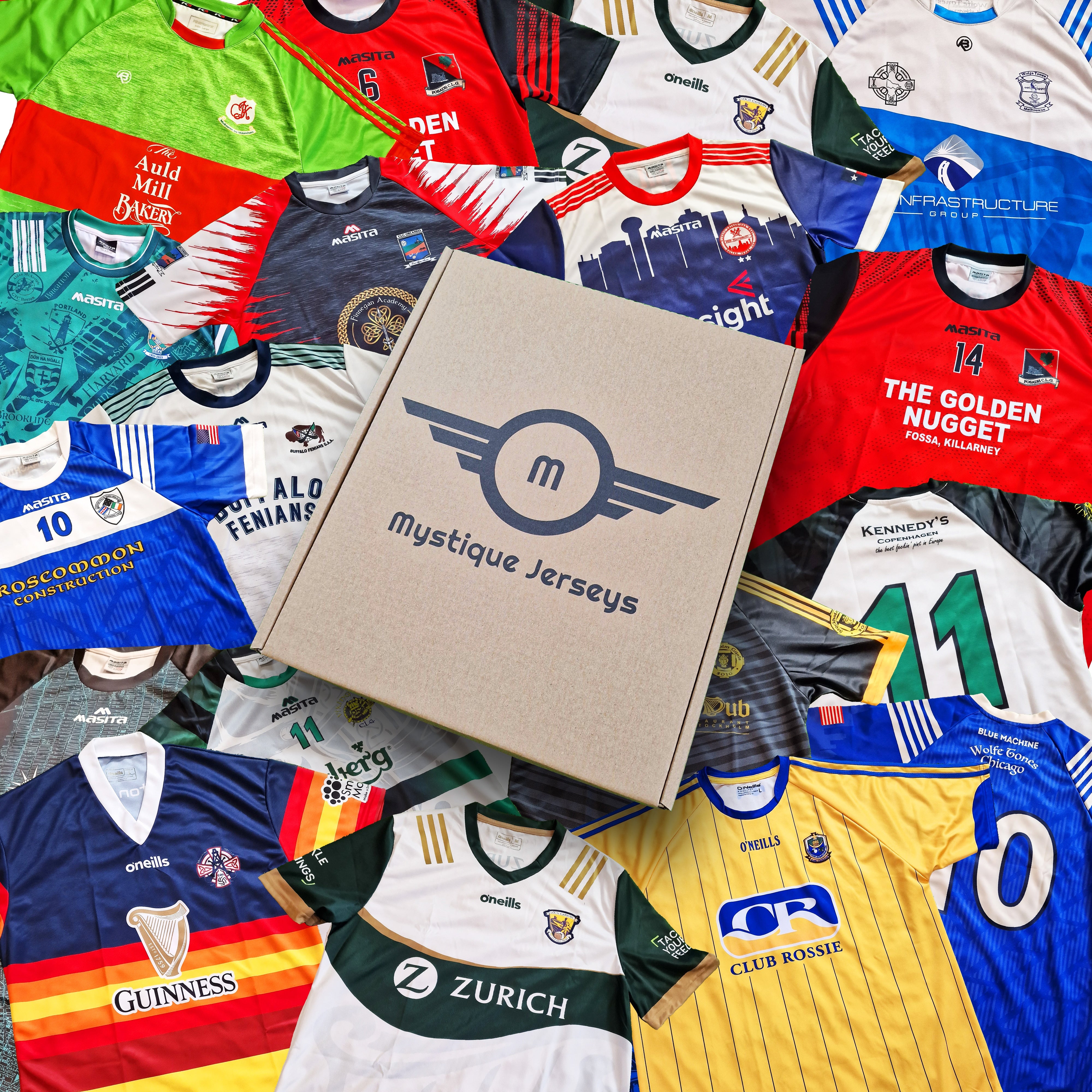 Kids mystery Gaelic jersey box with random GAA jersey revealed