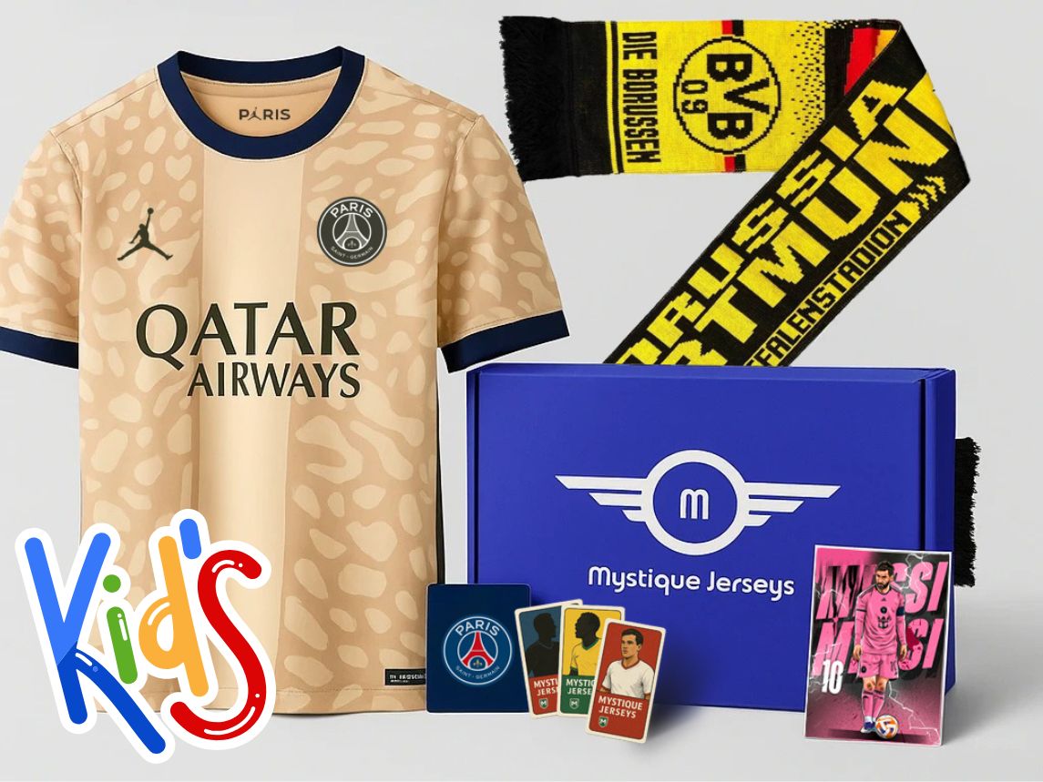 Mystery football shirt for kids – premium youth soccer kit box