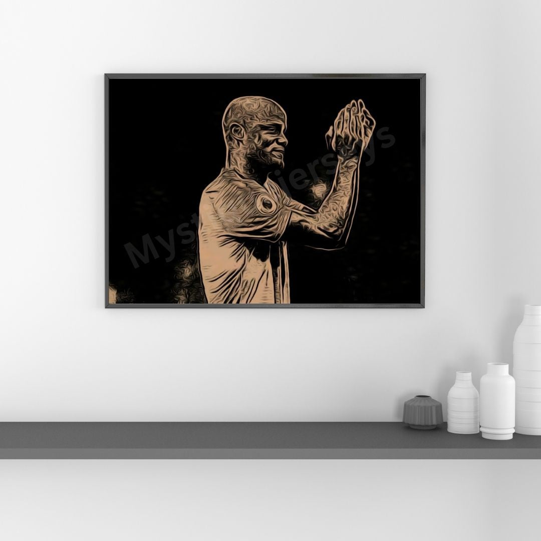 Vincent Kompany Hand Signed A4 Photo Autograph Card Manchester City Vincent Kompany Hand Signed A4 Photo Autograph Card Manchester City