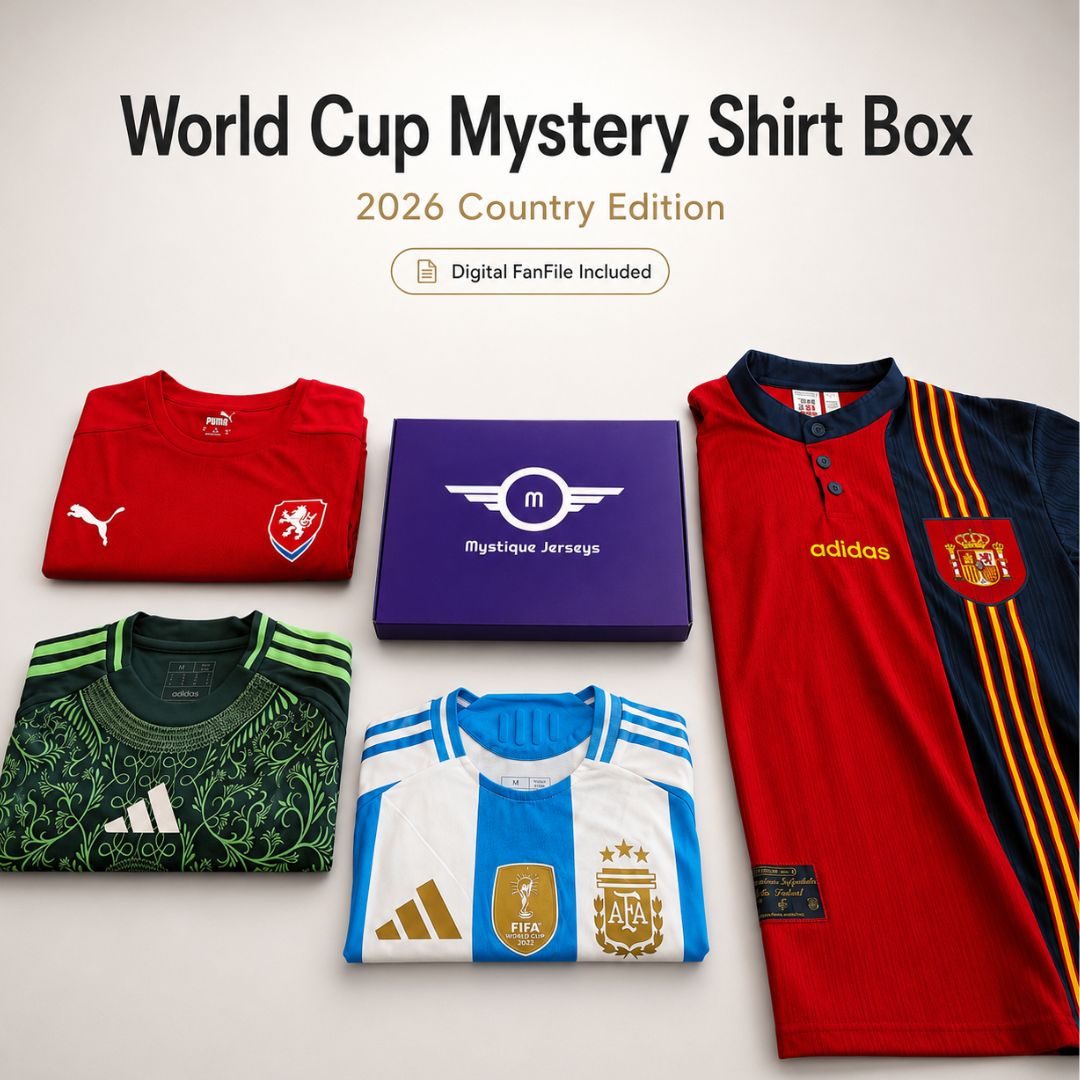 Кутия с мистериозни тениски за Световното първенство от Mystique Jerseys